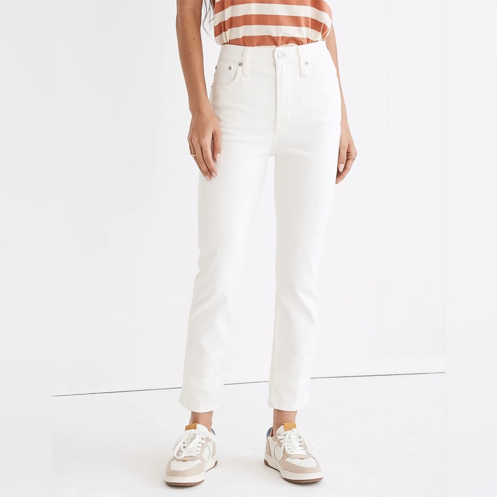 NWT Womens Madewell White Curvy Perfect Vintage Jeans | Size 23